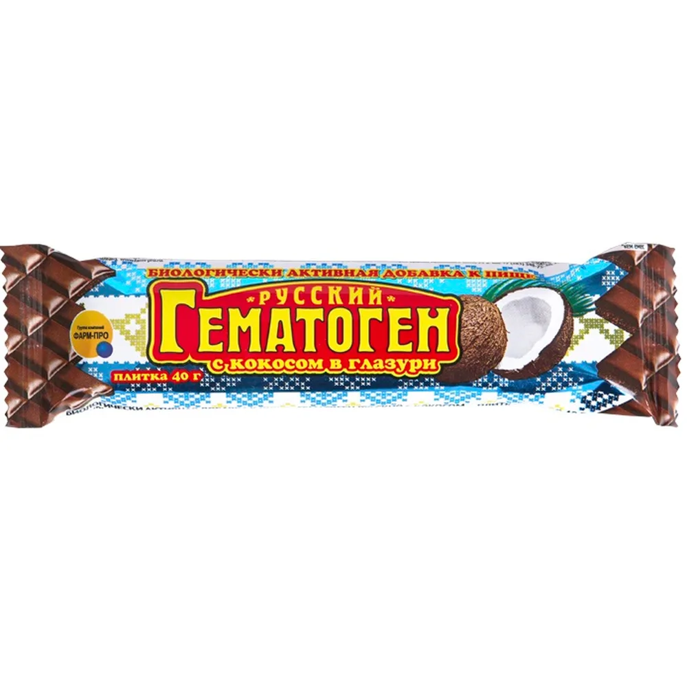 Hematogen Russian/Coconut+Chocolate 40 g Bar