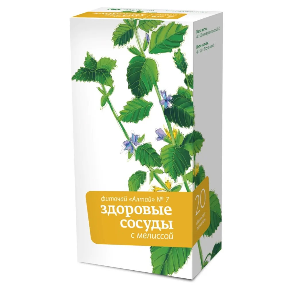 Herbal tea Altai No. 7 Healthy Vessels Melissa 2 g 20 pcs. f/p