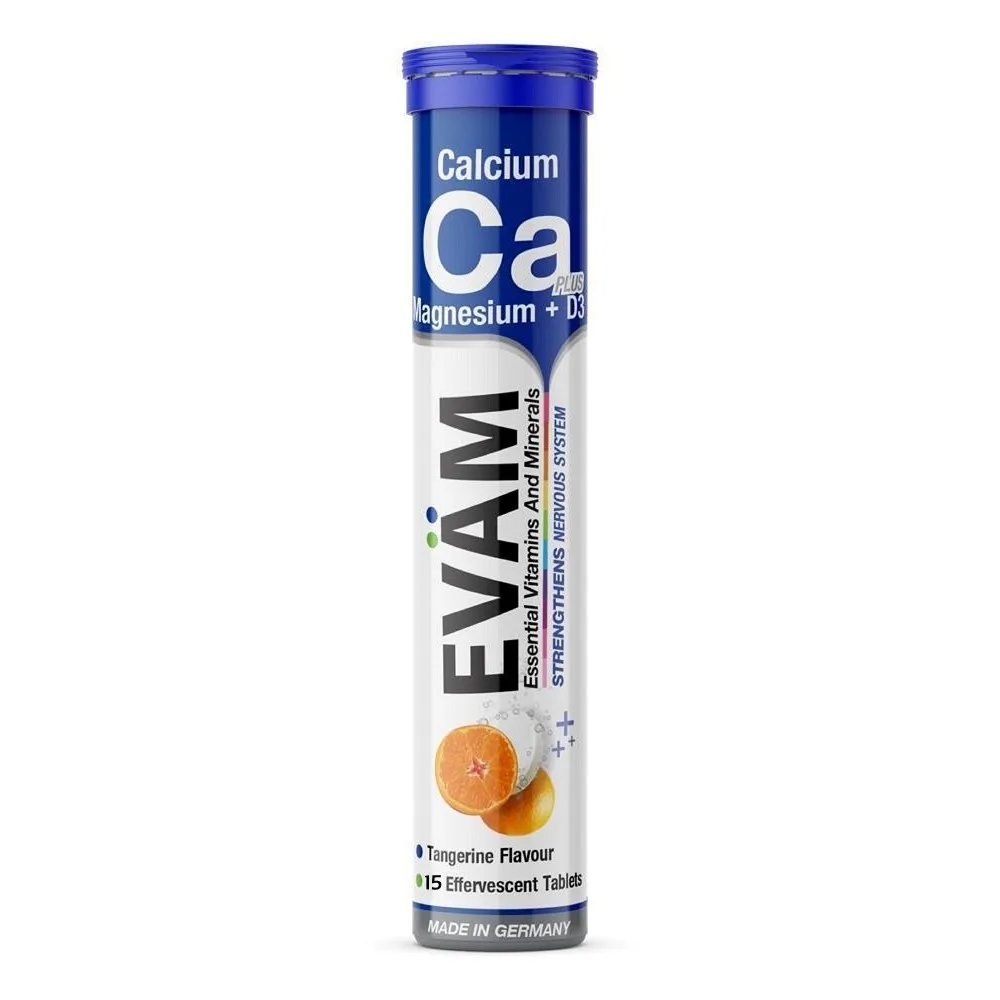Evam Calcium + Magnesium + Vitamin D3 15 effervescent tablets 6 g