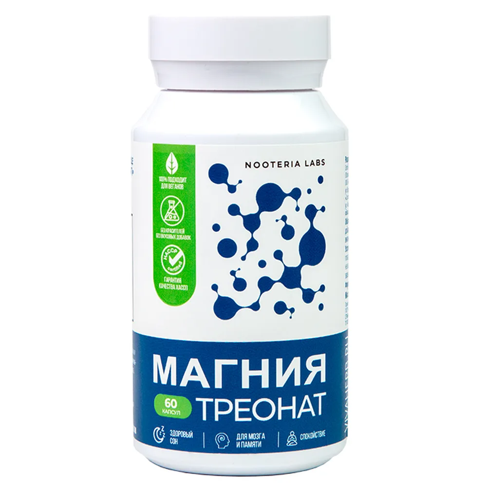 Nooteria labs magnesium threonate 60 capsules 826 mg