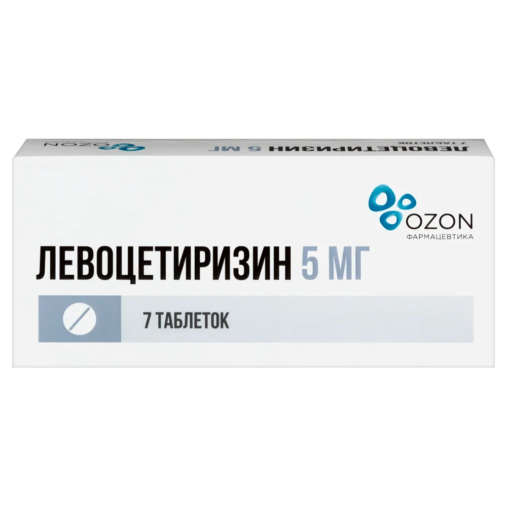 Levocetirizine 5 mg 7 pcs film-coated tablets blister