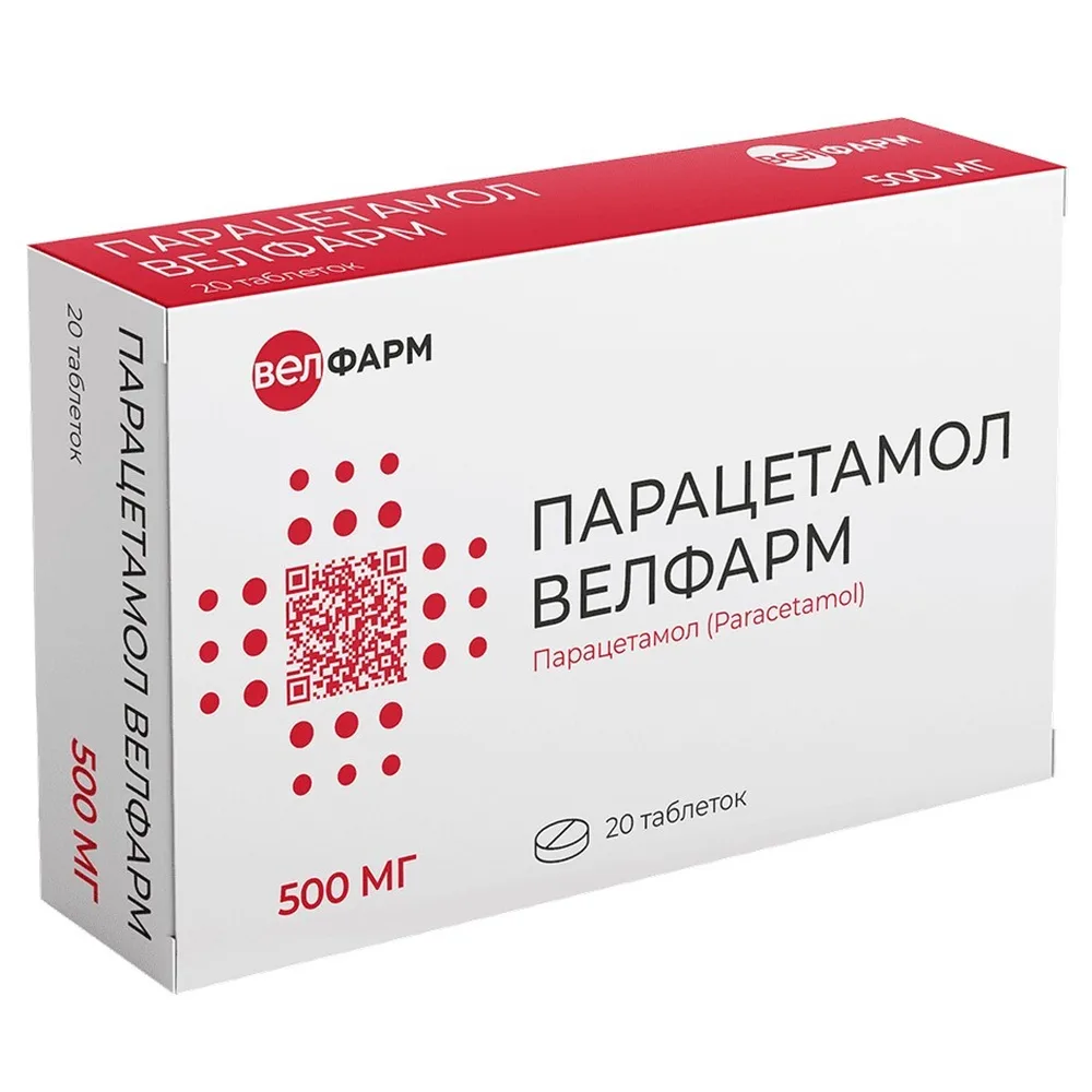Paracetamol Velpharm 500 mg 20 tablets