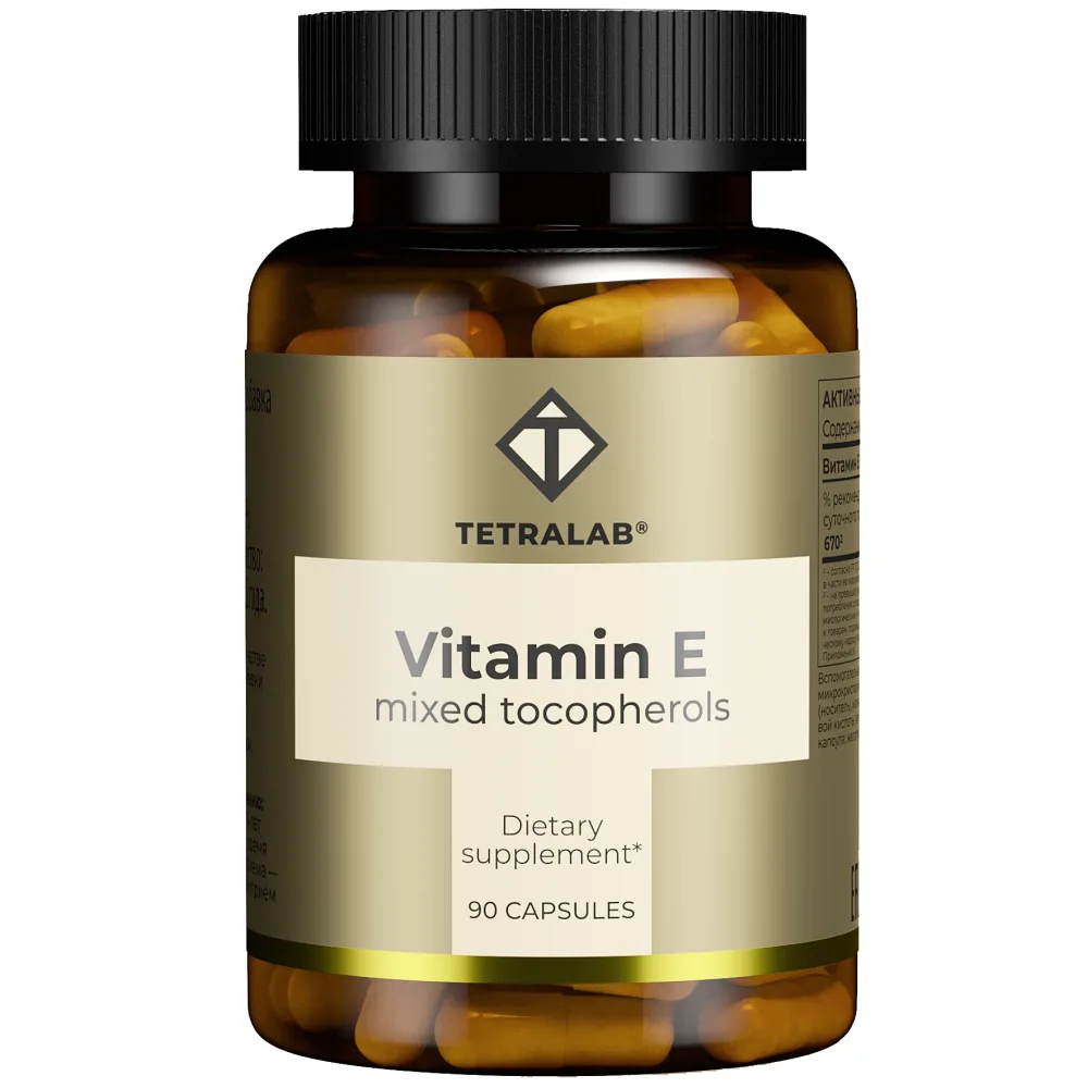 Tetralab vitamin E mixed tocopherols 90 capsules 310 mg