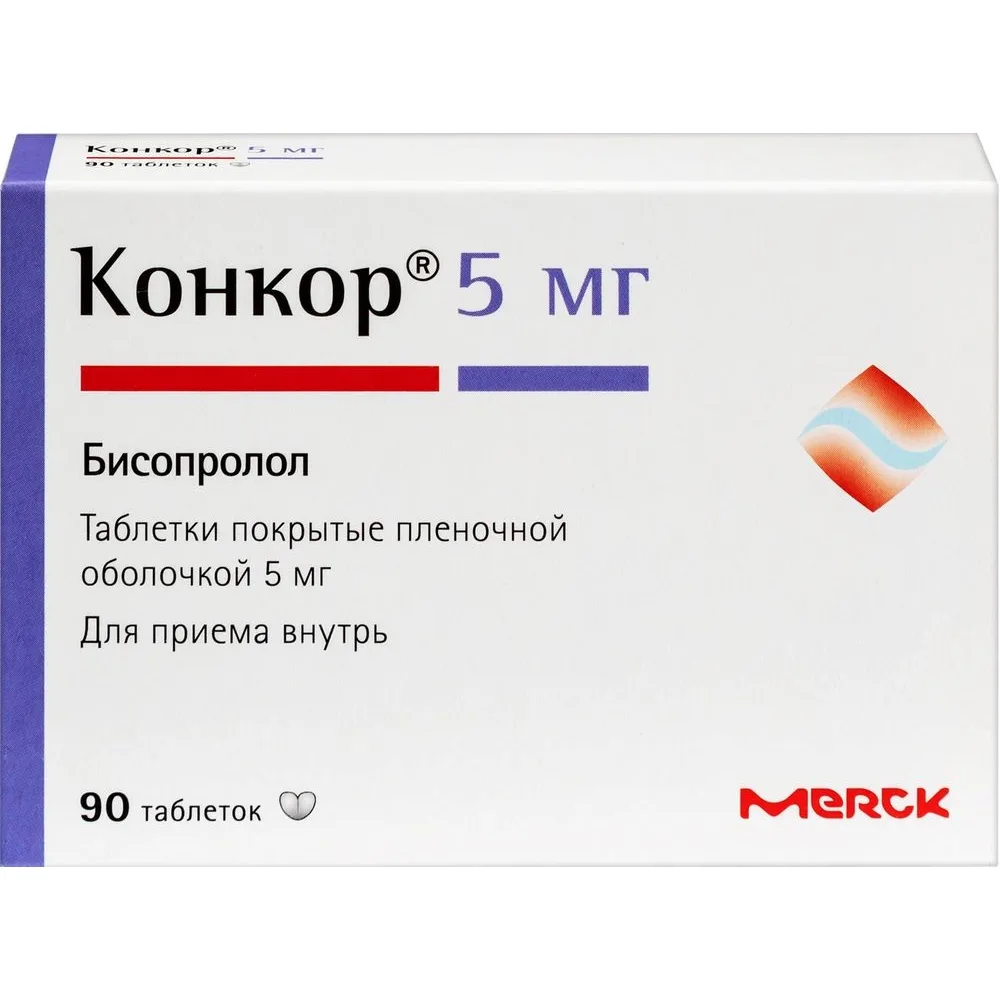 Concor 5 mg 90 tablets, film-coated