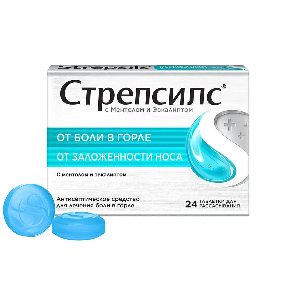 Strepsils with Menthol and Eucalyptus 24 lozenges