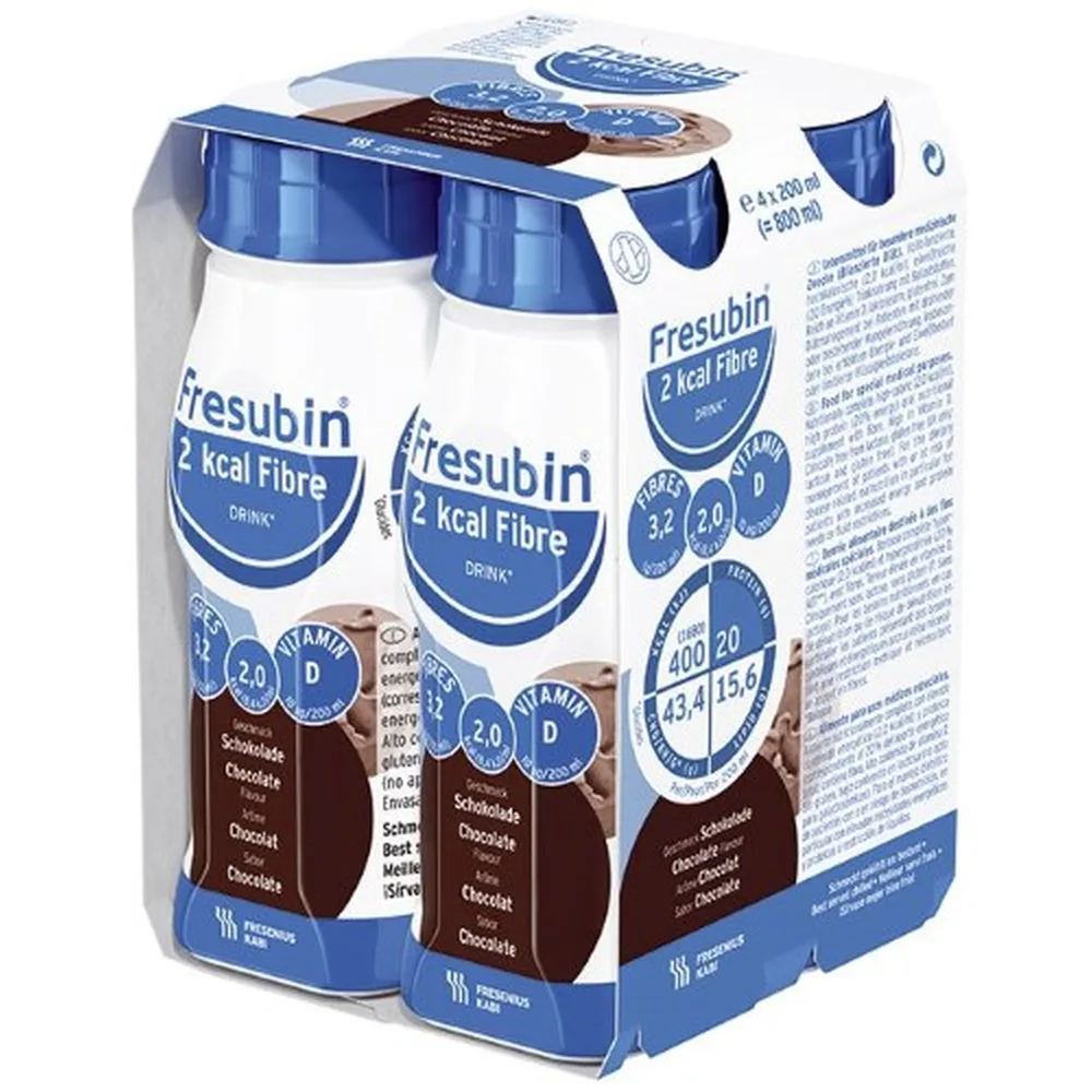 Fresubin Drink 2 kcal Chocolate Flavor with Dietary Fiber 200 ml 4 pcs