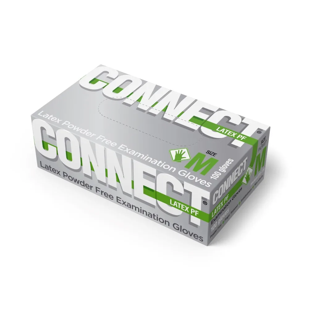 Connect latex non-sterile unpowdered examination gloves M 50 pairs