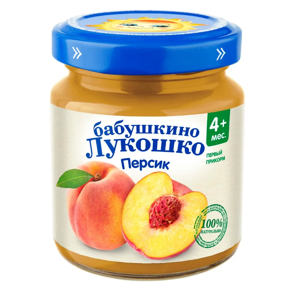 Babushkino Lukoshko Peach Puree for Baby Food 100 g