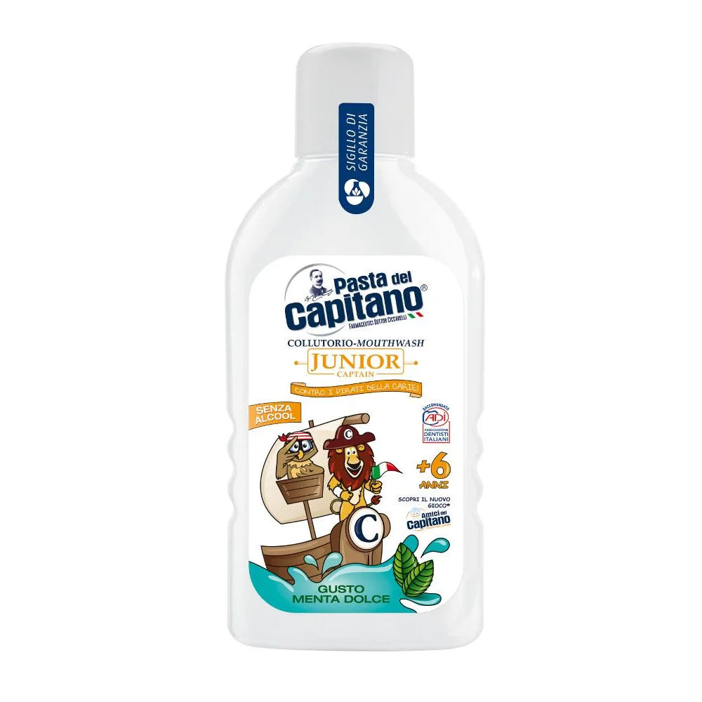 Pasta del Capitano Mouthwash Children's Junior Soft Mint 6+ Soft Mint 400 ml