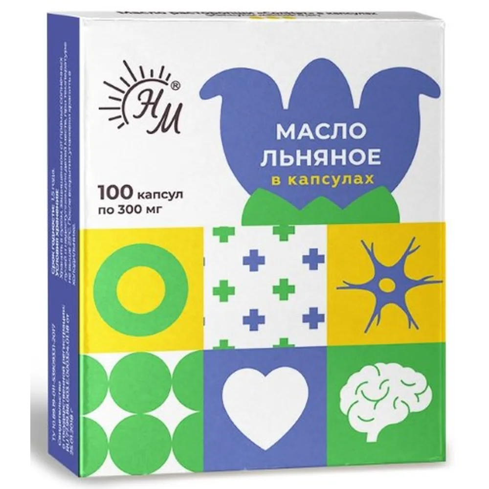 Sunflower Flaxseed Oil Capsules 100 pcs 0.3 g
