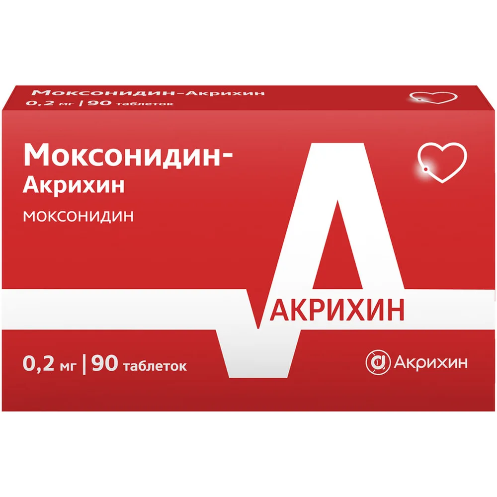 Moxonidine-Akrikhin 0.2 mg 90 tablets, film-coated