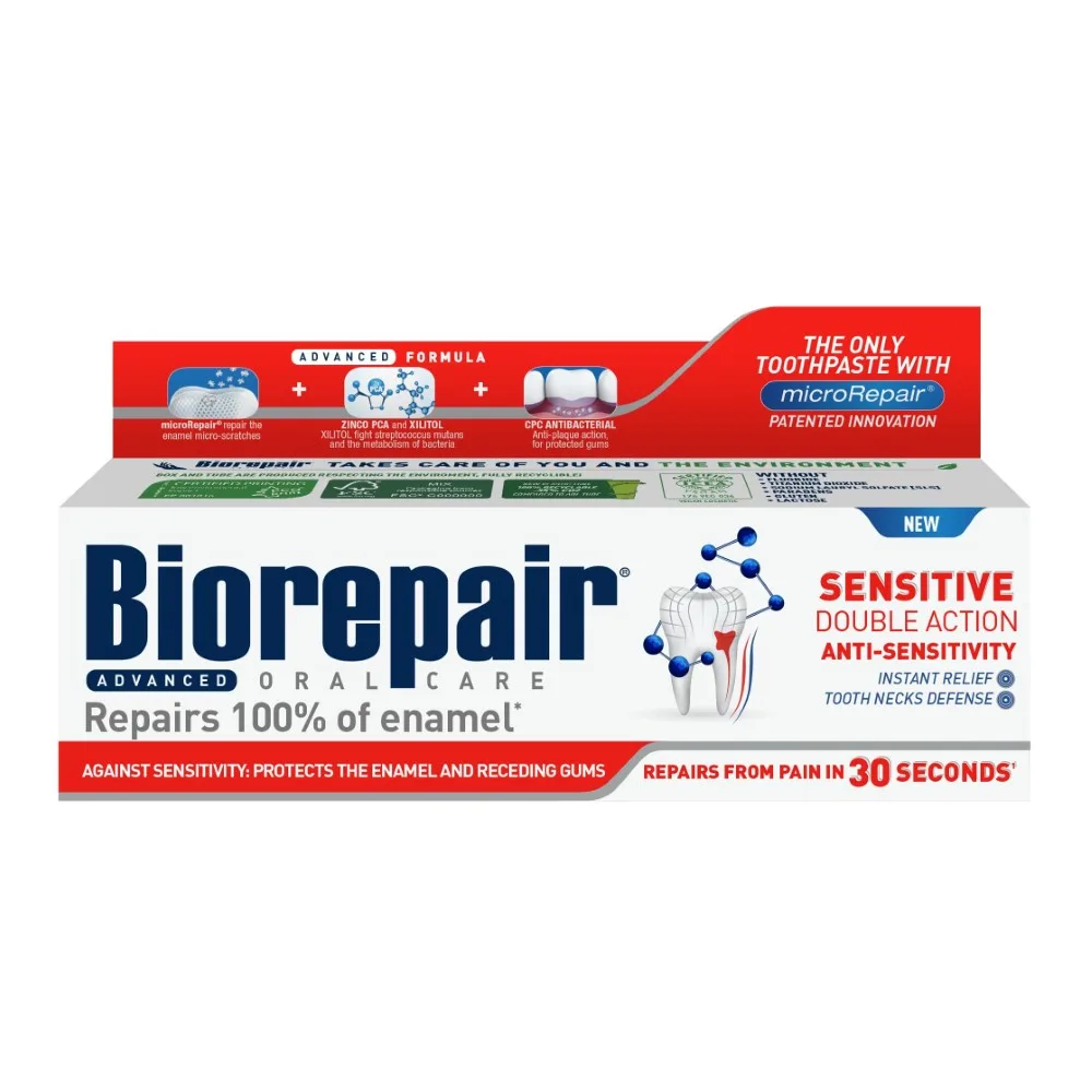 Biorepair Sensitive Toothpaste Double Action 75 ml