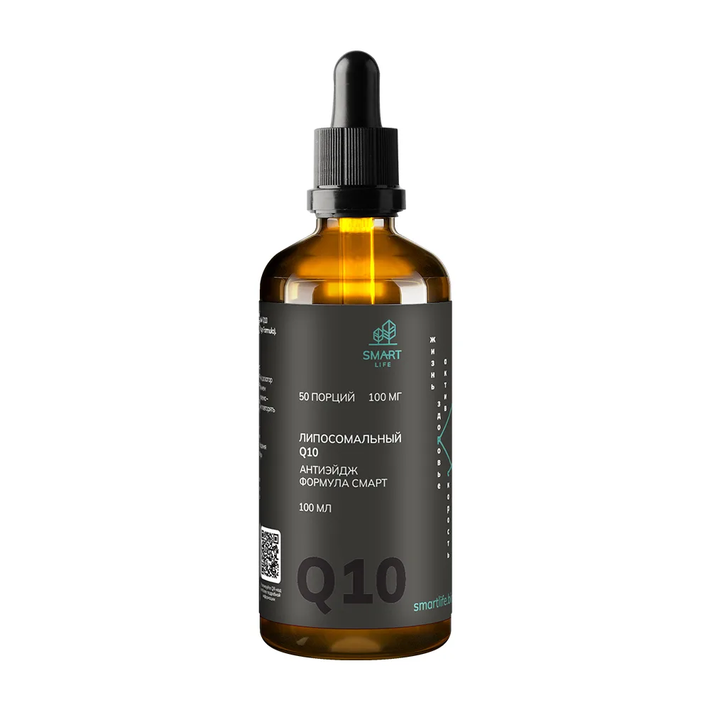 Smartlife Liposomal Q10 Anti-Age Formula Smart 100 ml Bottle Liquid with Dropper