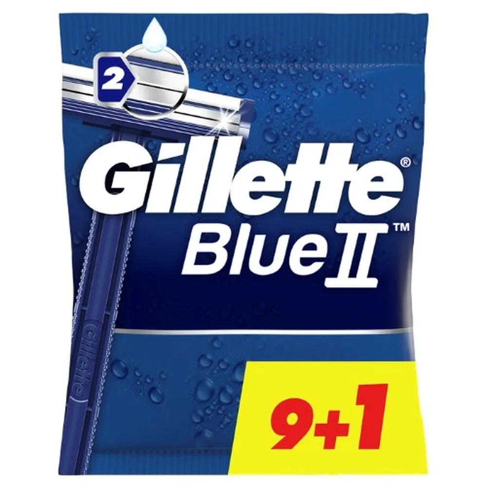 Gillette Blue 2 Safety Razors Disposable 10 pcs.