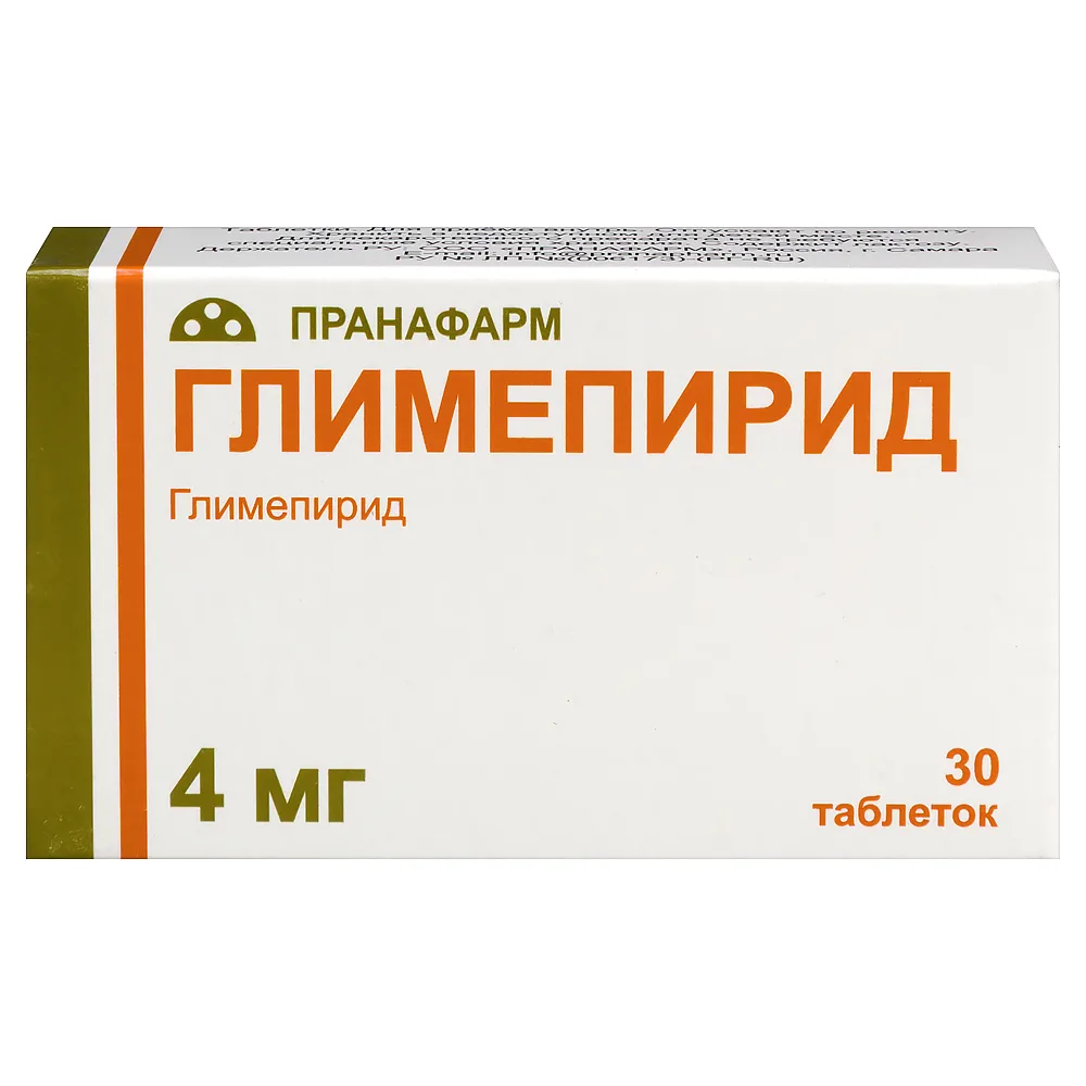 Glimepiride 4 mg 30 tablets