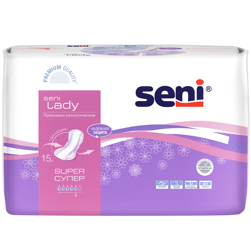 Seni Lady Super Urological Pads for Women 15 pcs.
