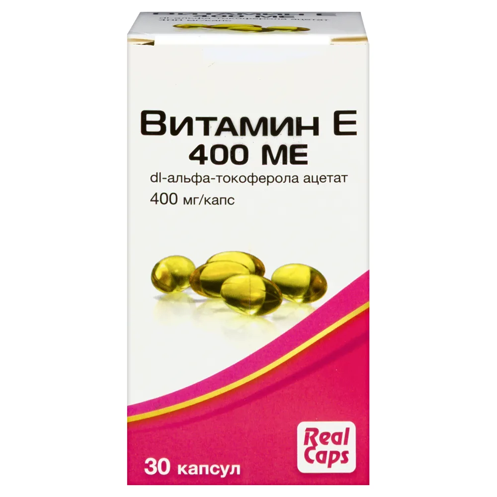 Vitamin E 400 IU 30 capsules 570 mg/RealCaps/