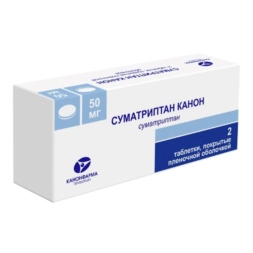 Sumatriptan Canon 50 mg 2 coated tablets