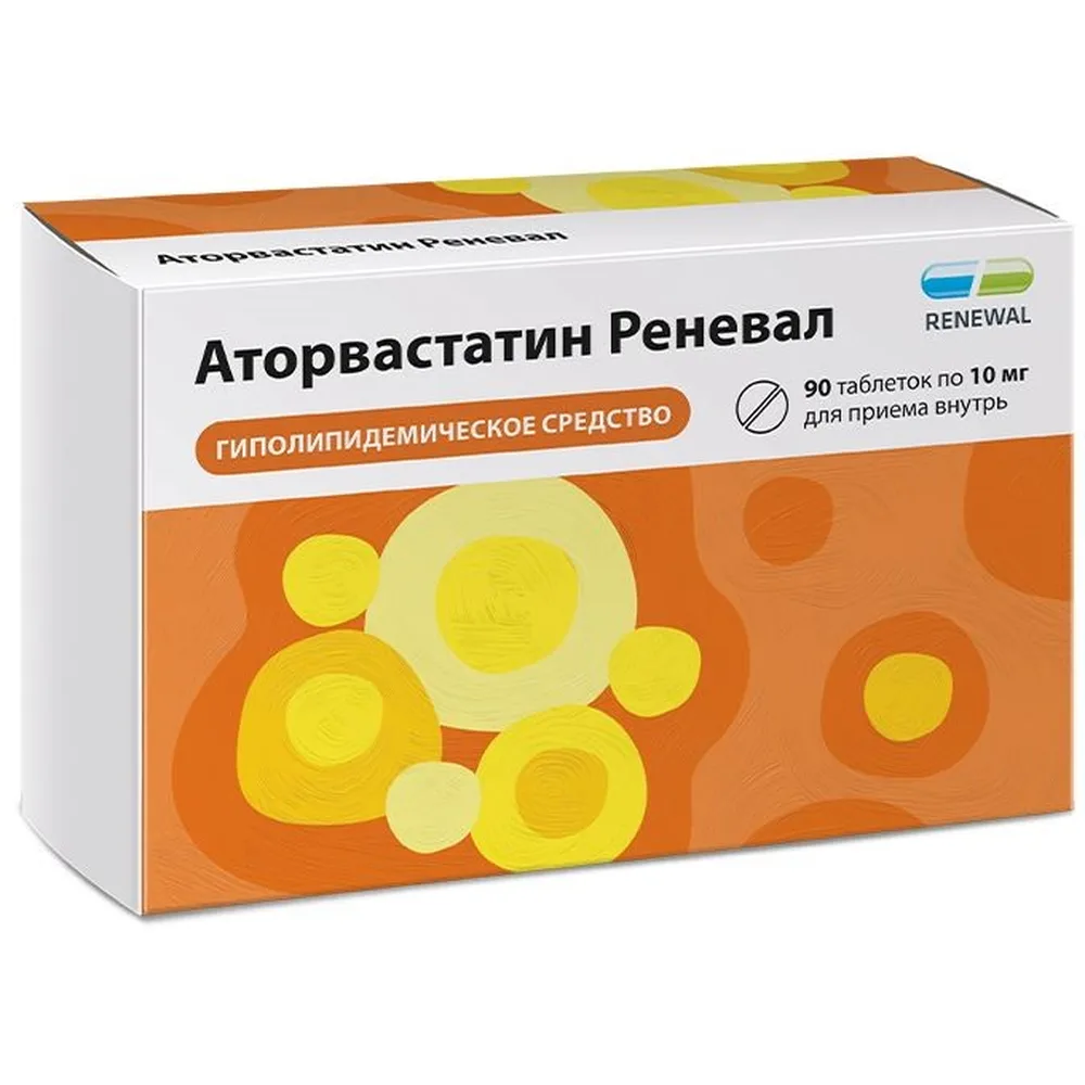 Atorvastatin Renewel 10 mg 90 tablets, film-coated