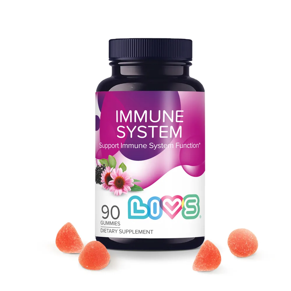 LIVS Immune System Complex with Elderberry, Propolis, and Echinacea 90 pcs. Pectin Jelly Pastilles weighing 2.35 g with Fruit and Berry Flavor