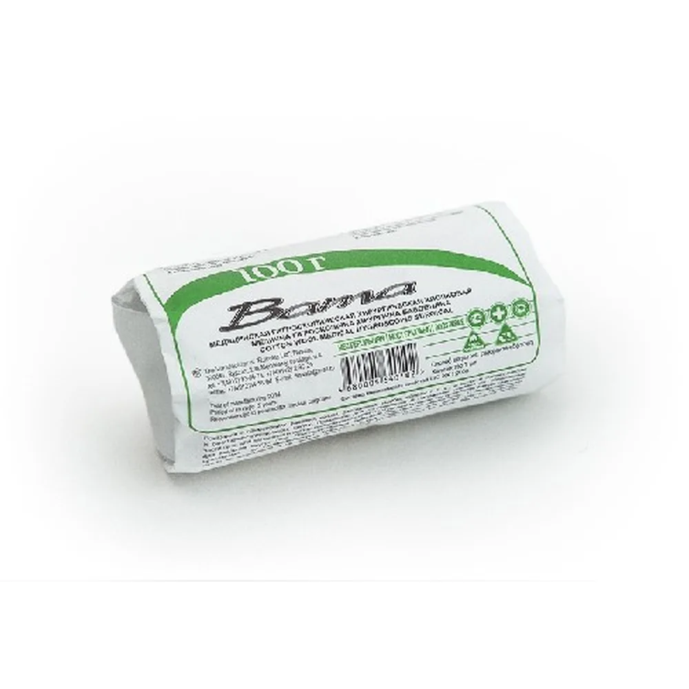 Non-sterile surgical cotton wool roll 100 g/Rusvata