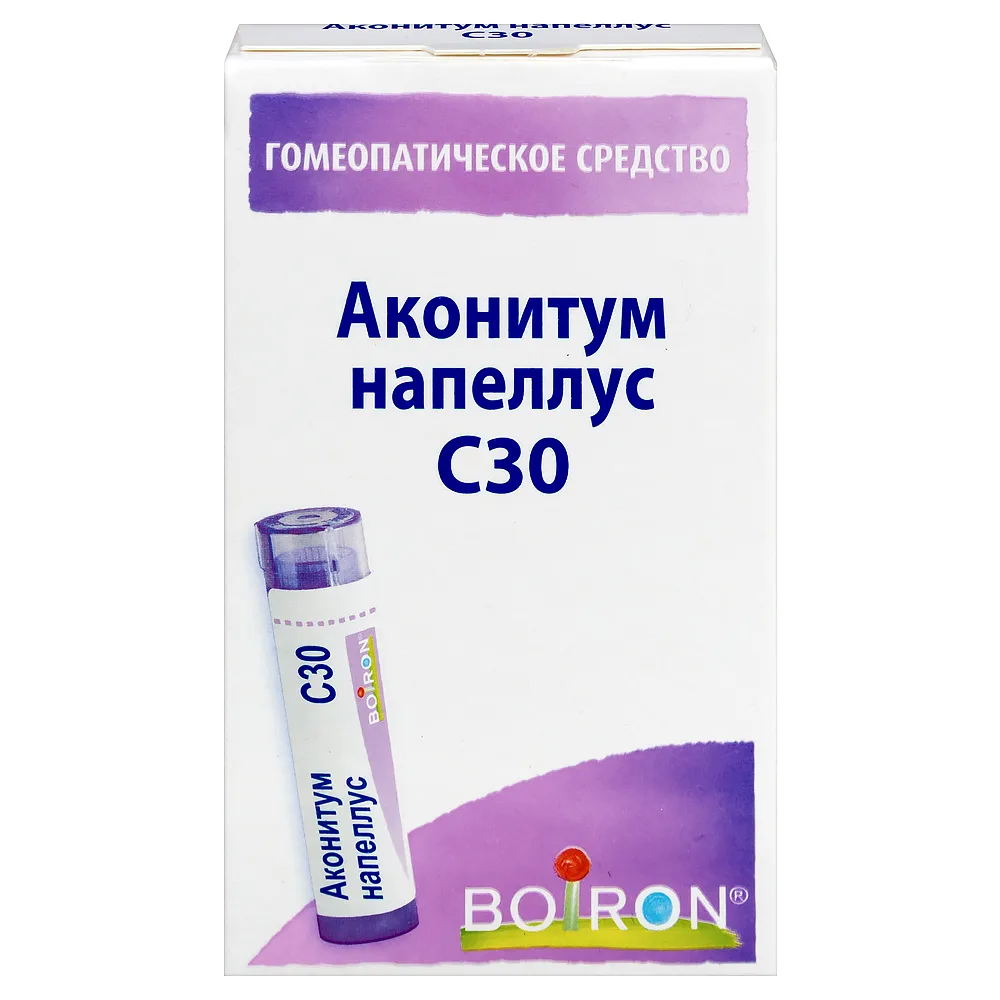 Aconitum napellus C30 homeopathic monocomponent herbal remedy 4 g granules homeopathic