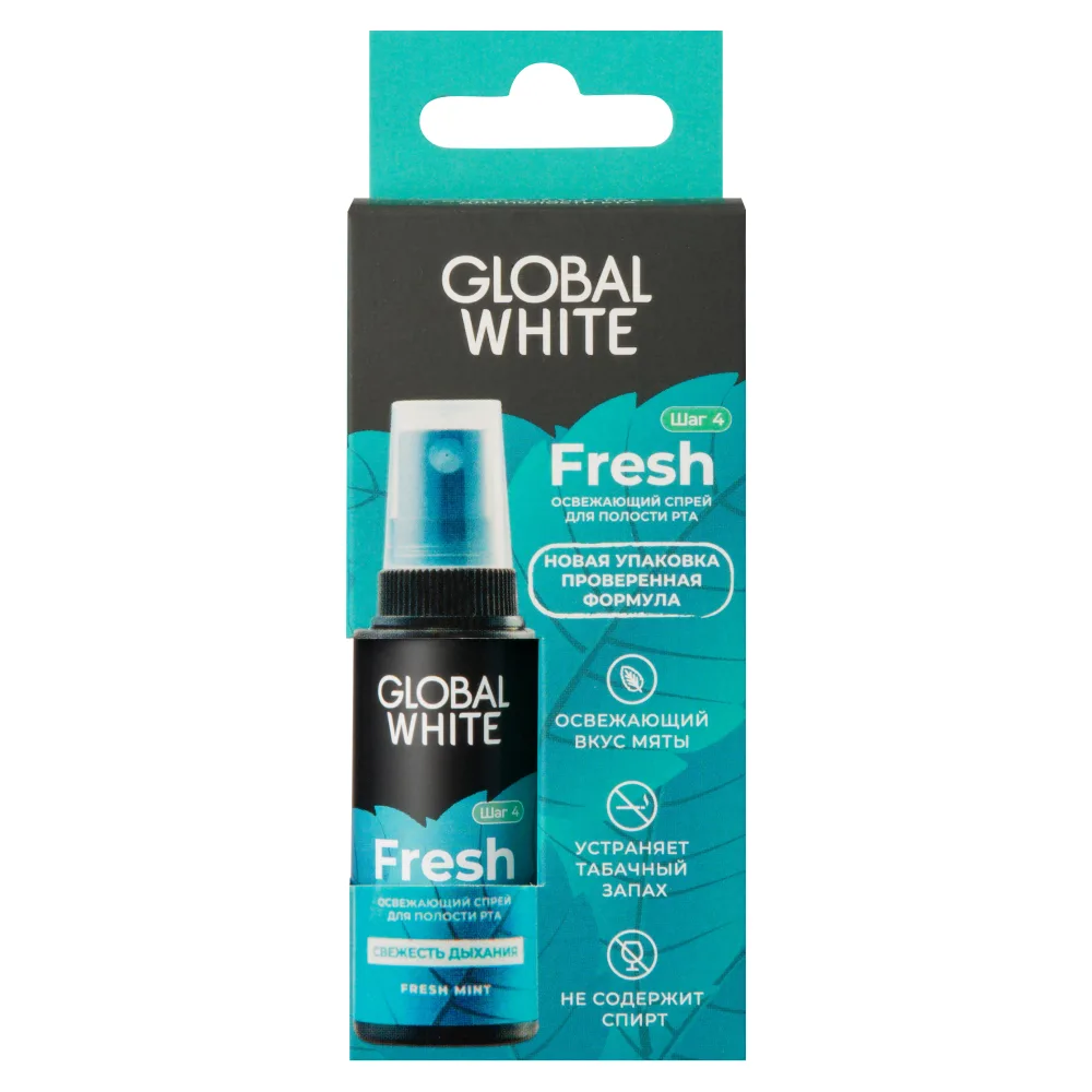 Global White Oral Spray Refreshing 15 ml