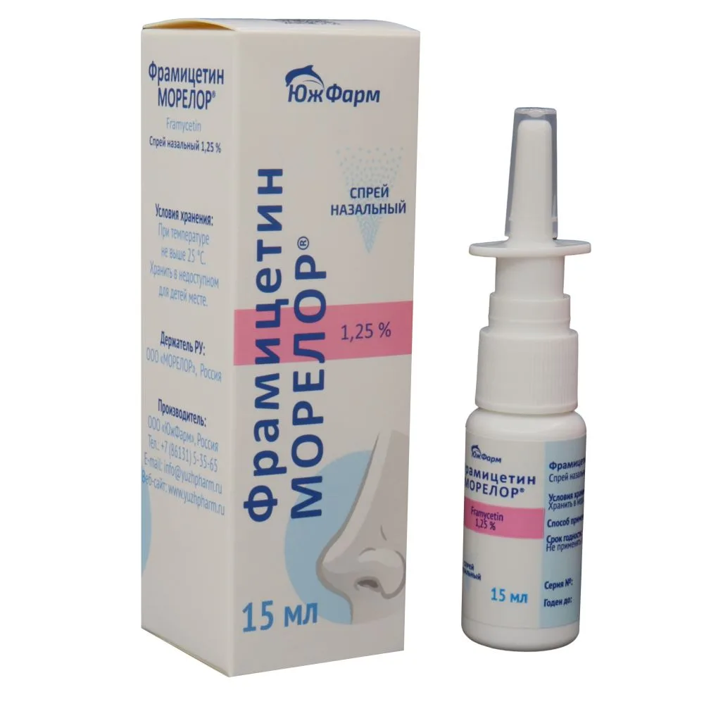 Framycetin Morelor 1.25% nasal spray 15 ml
