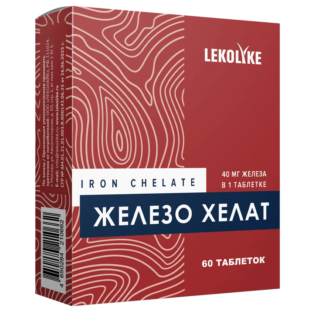 Lekolike Iron Chelate 60 tablets 600 mg