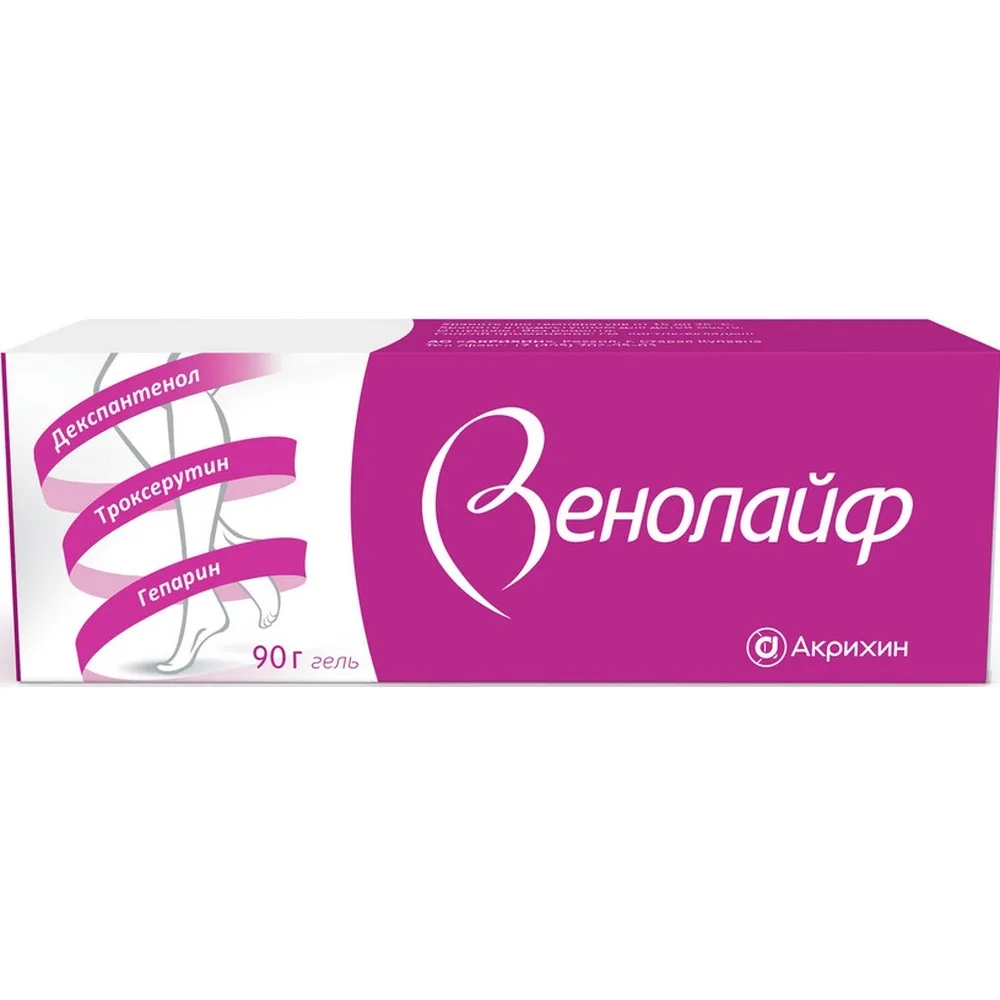 Venolife 0.25%+5%+2% gel for external use 90 g
