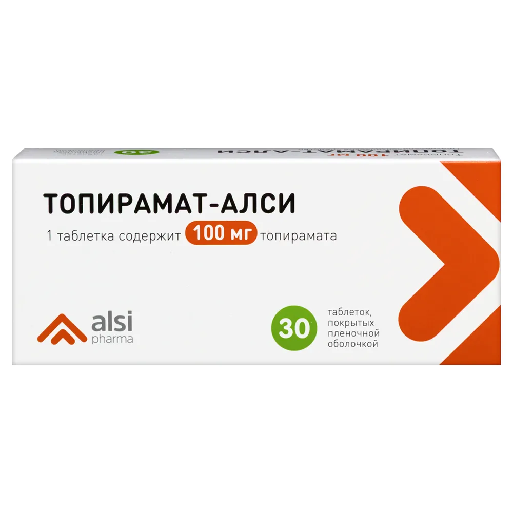 Topiramate-Alsi 100 mg 30 coated tablets