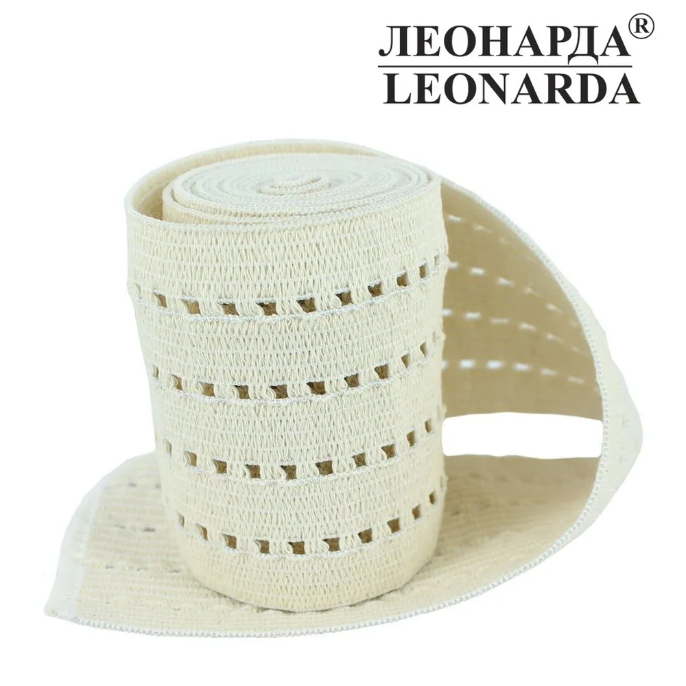 Leonarda Medical Elastic Perforated Bandage Medium Stretch 8 cm x 1.0 m