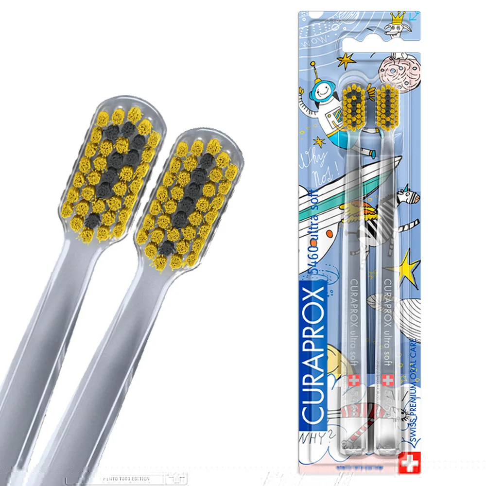 Curaprox Ultrasoft Duo Hento Toto Toothbrush for Adults Ultra Soft / Set of 2 Toothbrushes