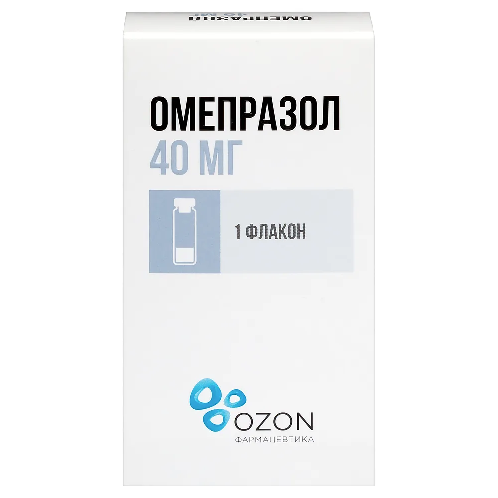 Omeprazole 40 mg 1 vial lyophilisate for infusion solution