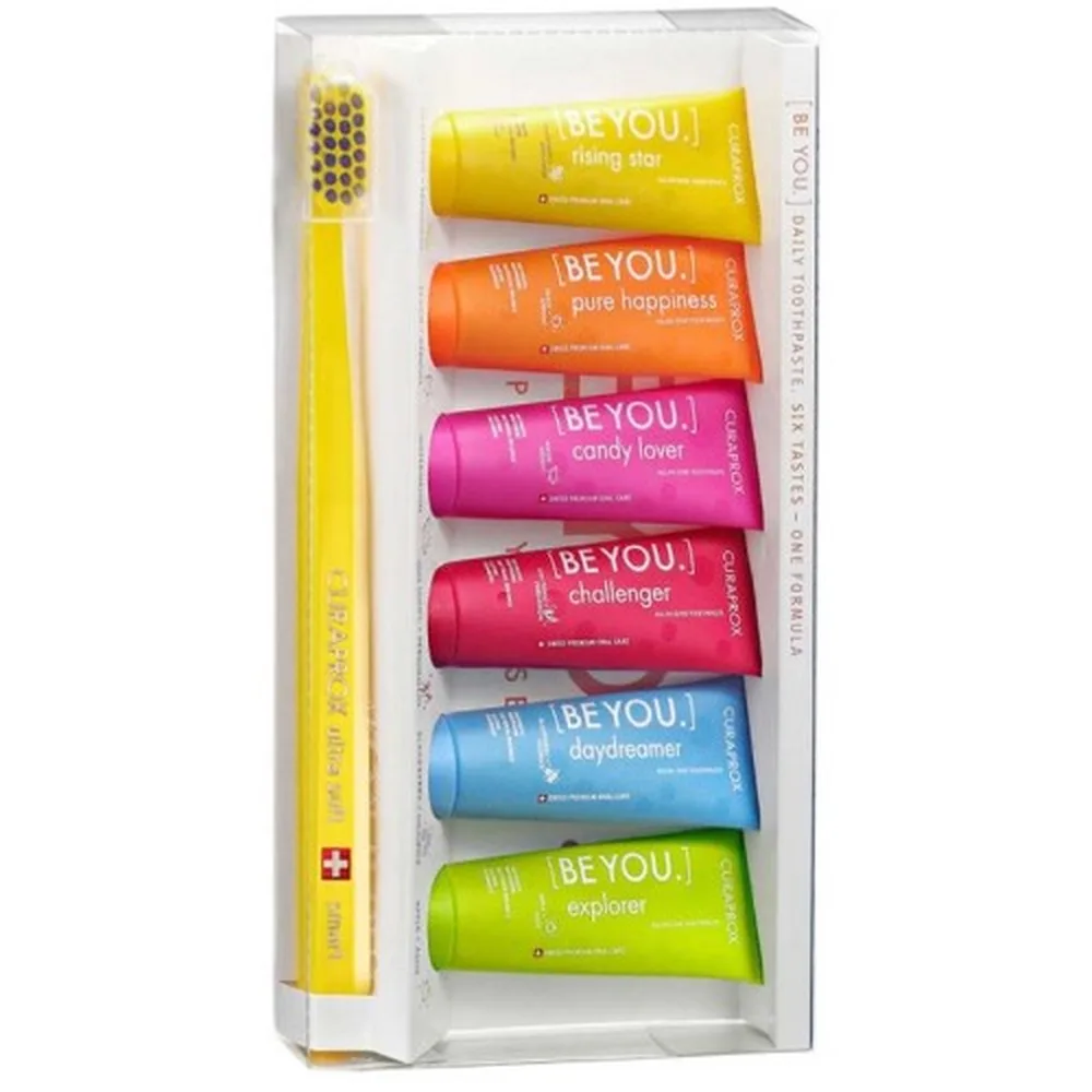 Curaprox toothpaste kit six flavors 10 ml 6 pcs. + CS Smart toothbrush for children