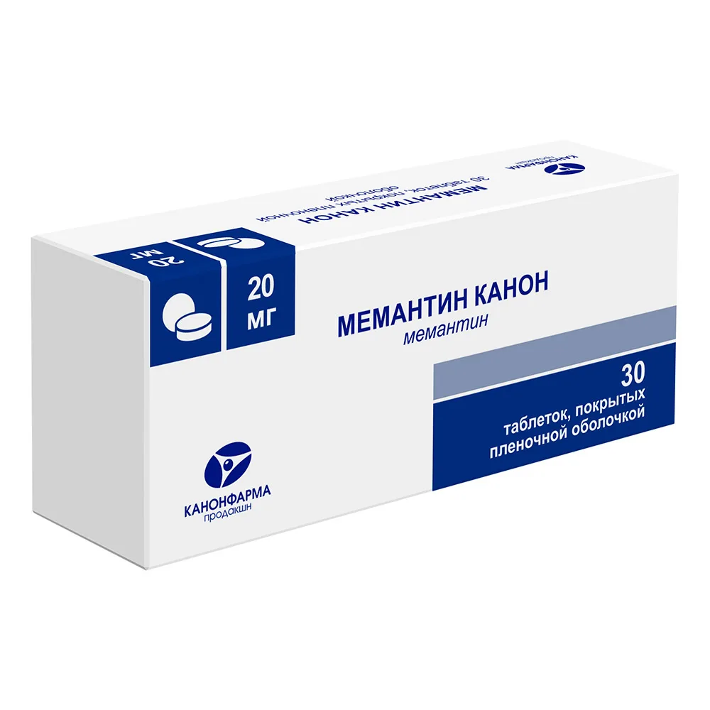 Memantine Kanon 20 mg 30 coated tablets