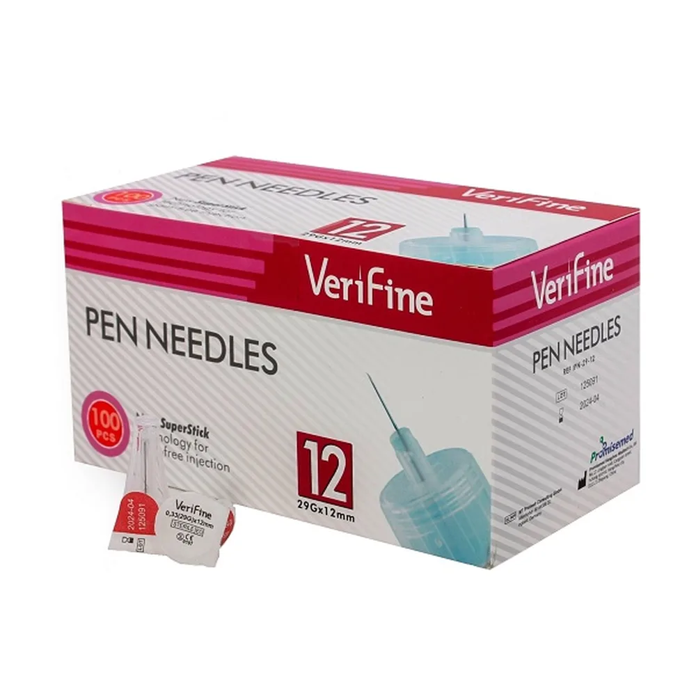 Verifine sterile needles for insulin pen syringes 0.33 (29g) x 12 mm 100 pcs.