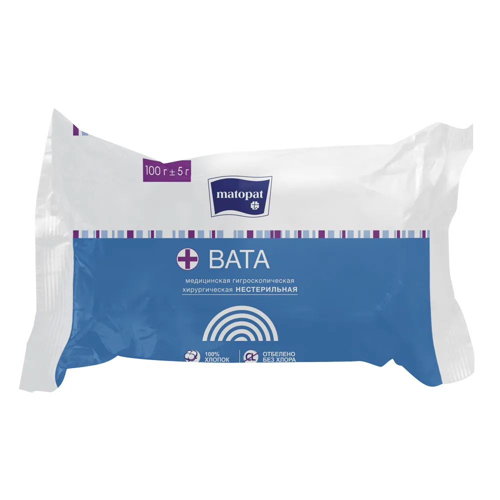 Matopat non-sterile surgical cotton wool roll 100 g
