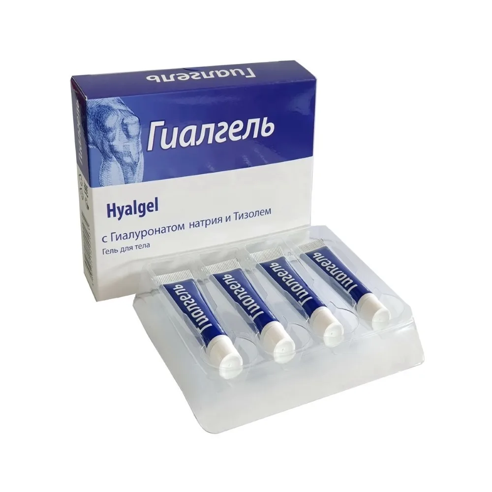Hyalgel body gel with sodium hyaluronate and thiosol 4 g 4 pcs.