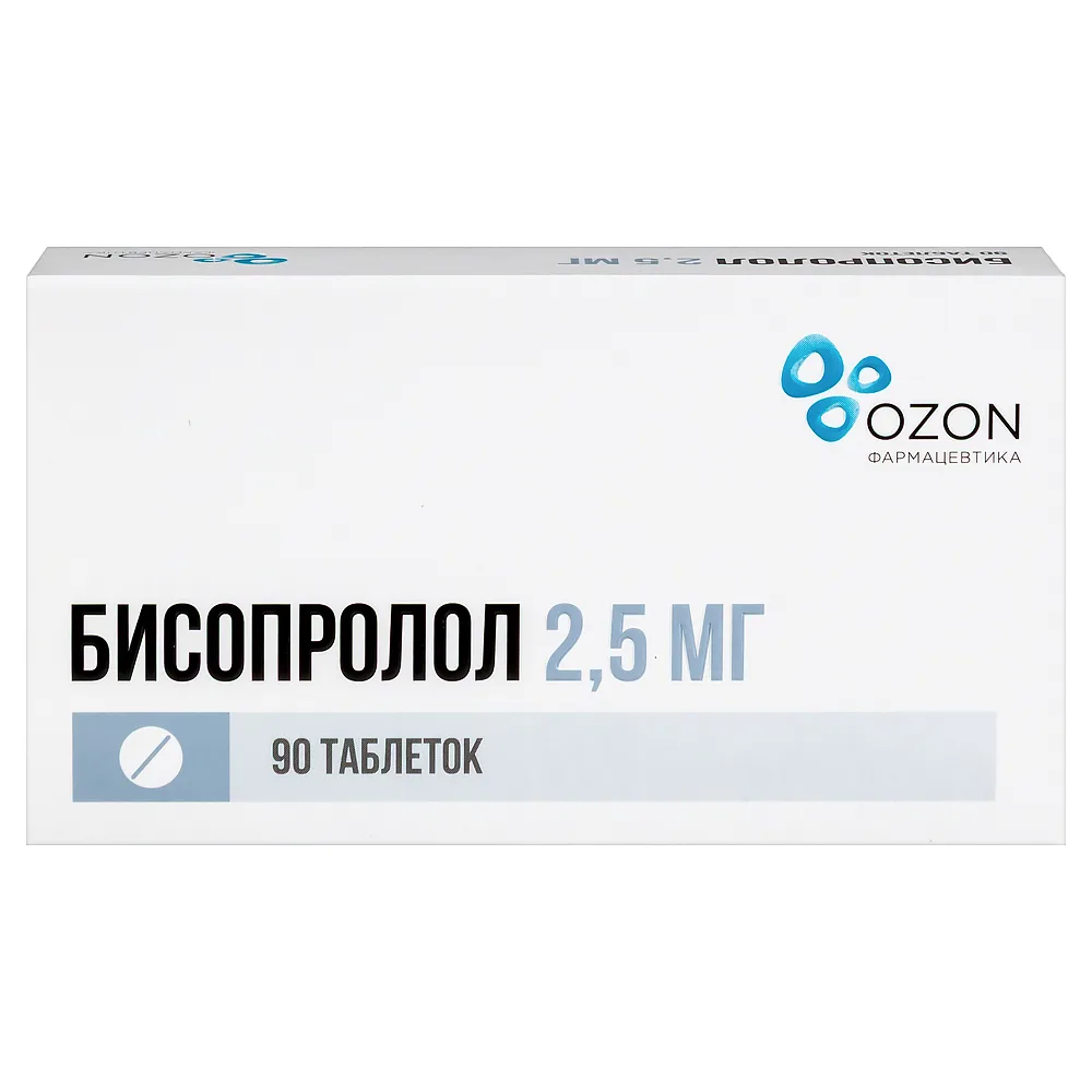 Bisoprolol 2.5 mg 90 tablets, film-coated