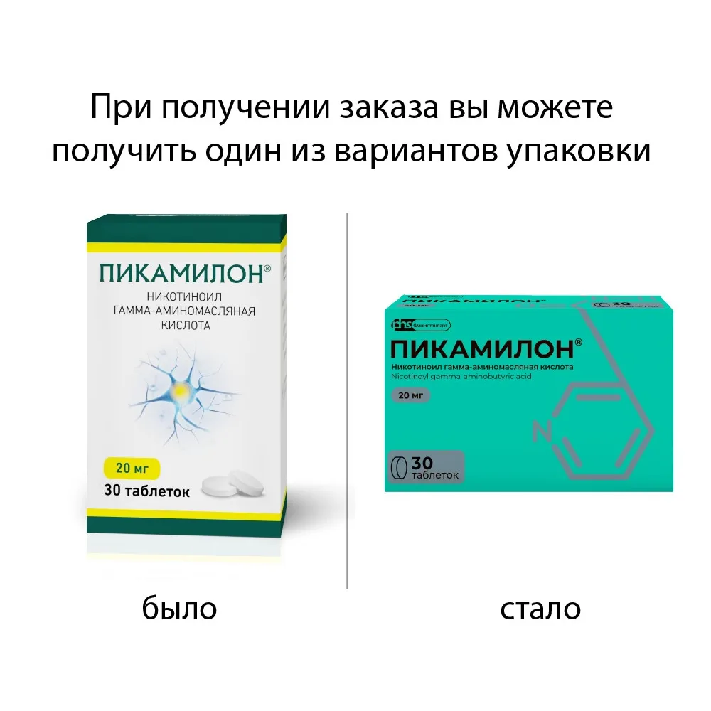 Picamilon 20 mg 60 tablets blister