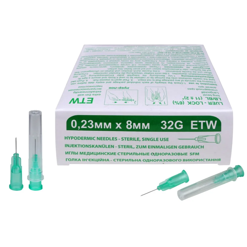 SFM Sterile Disposable Medical Needles 32G 0.23 mm x 8 mm ETW 50 pcs
