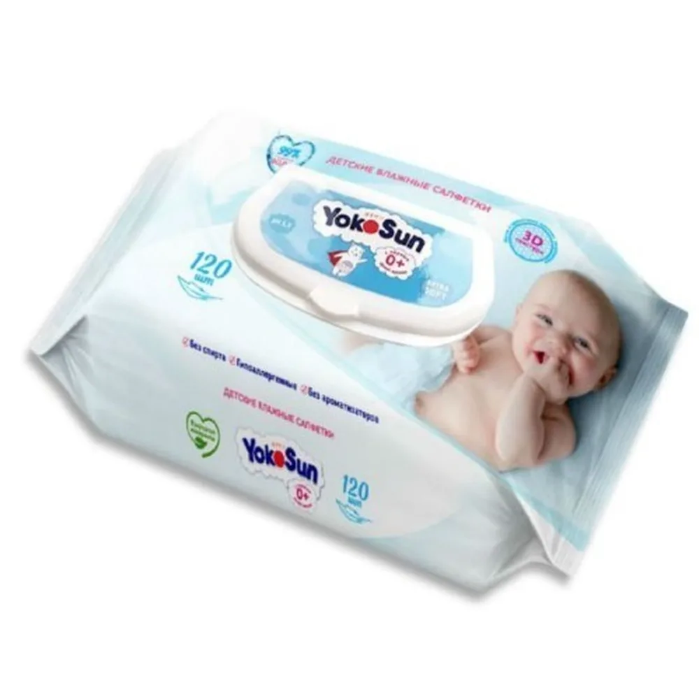 Yokosun baby wipes 120 pcs.