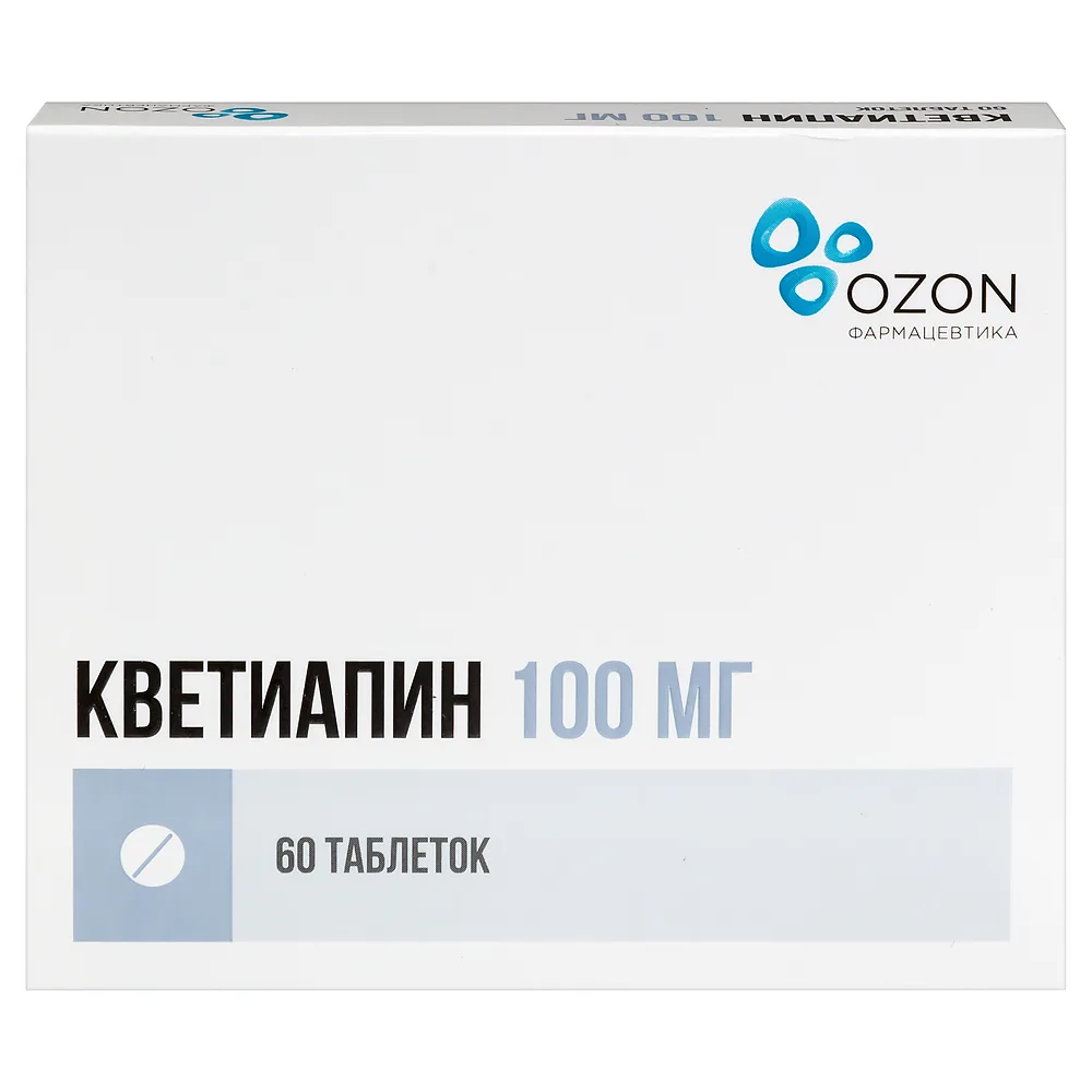 Quetiapine 100 mg 60 coated tablets