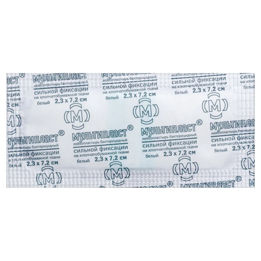 Adhesive plaster bactericidal multiplast strong fixation 2.3x7.2 1 pc.