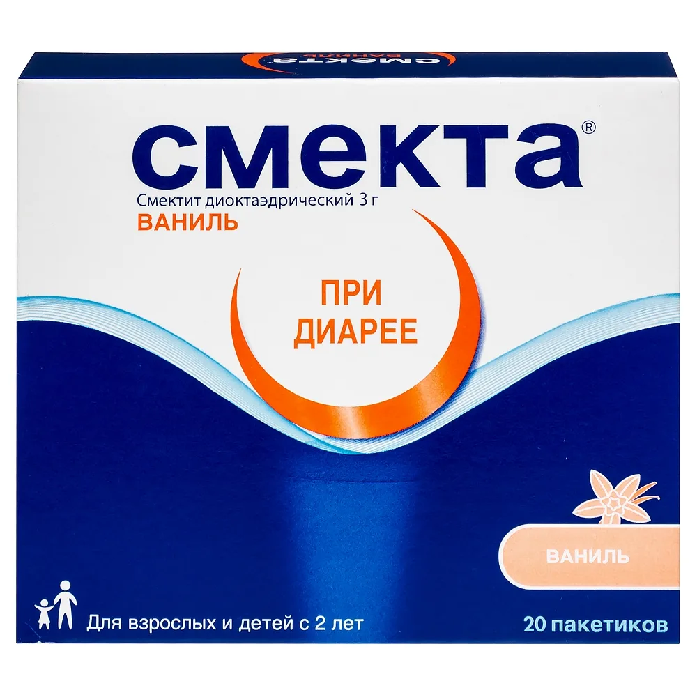 Smecta 3 g 3.76 20 pcs powder for suspension preparation for oral use vanilla flavor
