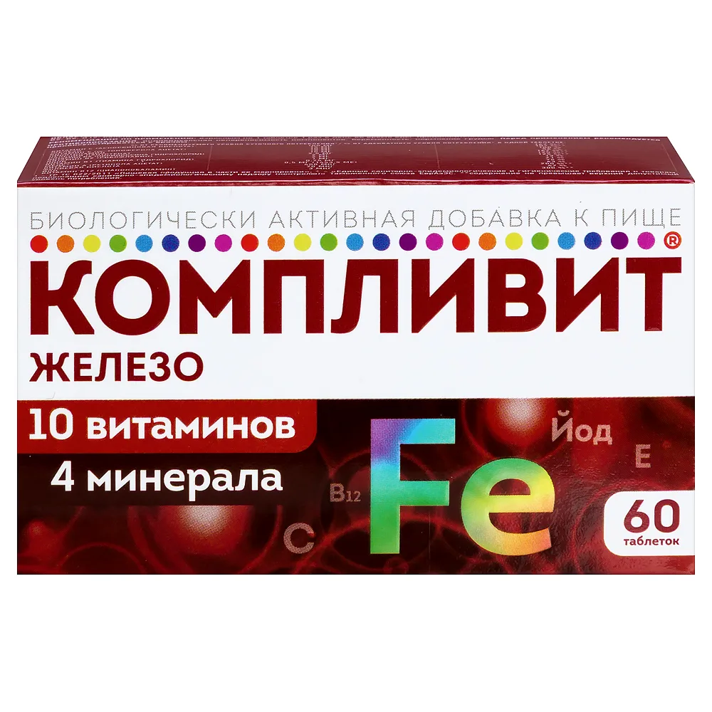 Complivit Iron N60 Tablets 525mg