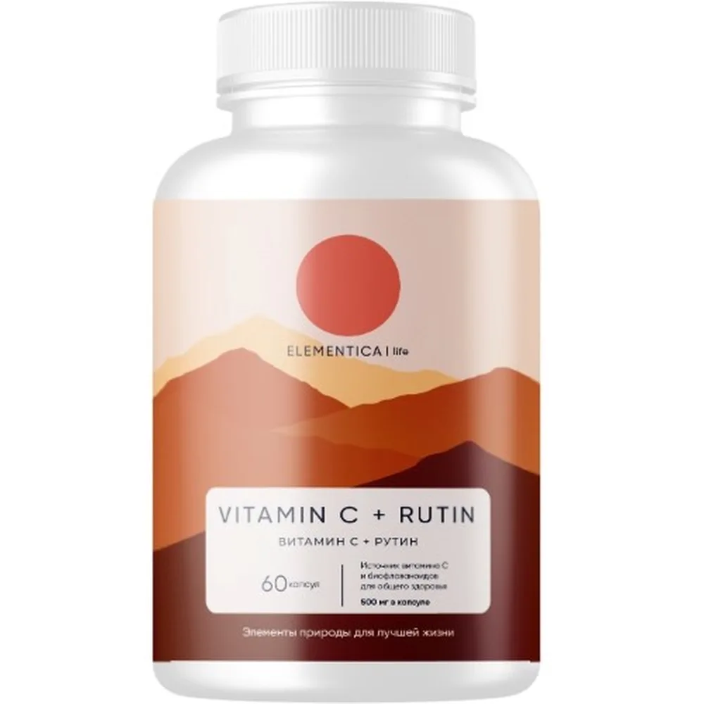 Elementica Life Vitamin C + Rutin 60 Capsules 620 mg