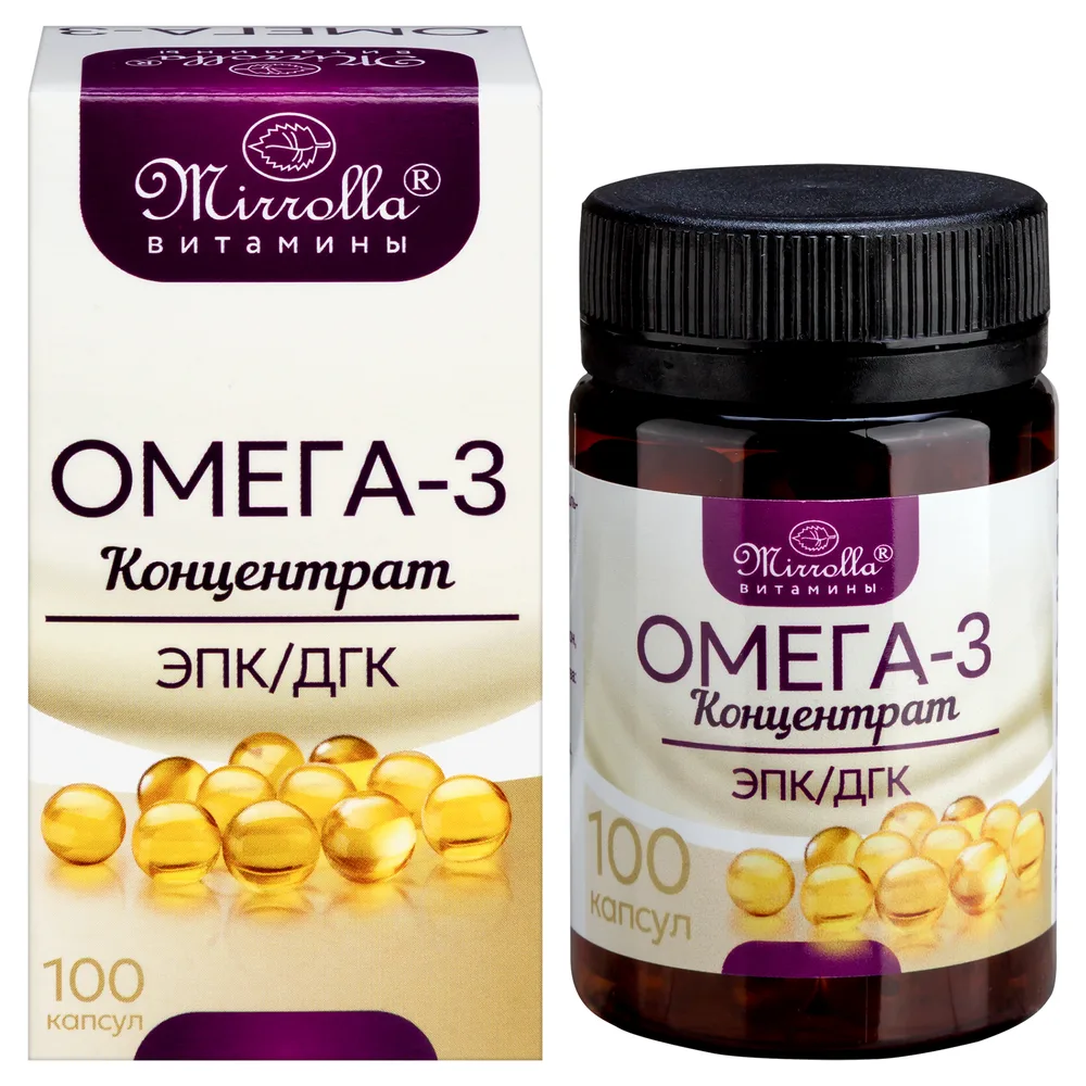 Mirrolla omega 3 concentrate 100 capsules 370 mg