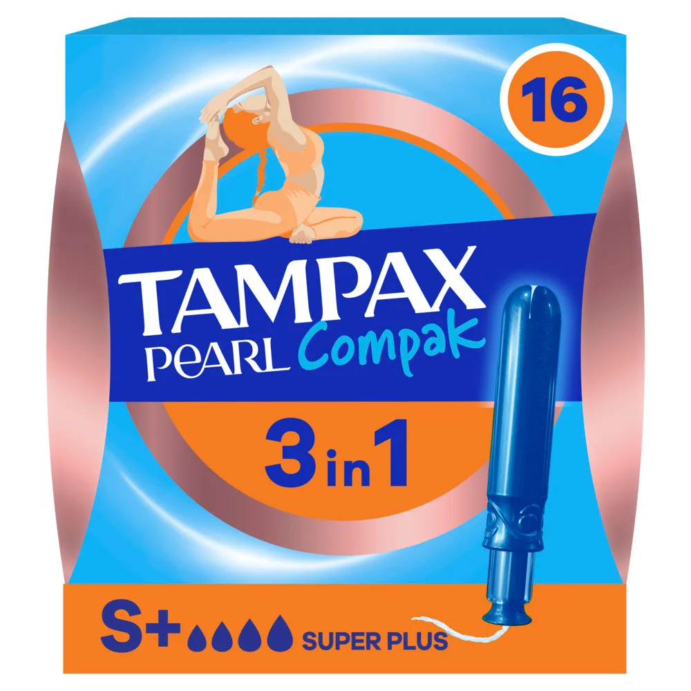 Tampax Compak Pearl Super Plus Tampons with Applicator 16 pcs.